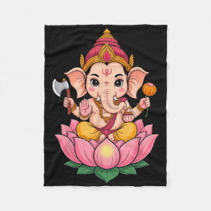 Manta Polar Pooja hindú Ganesha Elefante Dios India Meditación