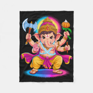 Manta Polar Pooja hindú Ganesha Elefante Dios India Meditación