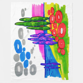 Manta Polar Pop Art Paradise – Bold Graphic Landscape