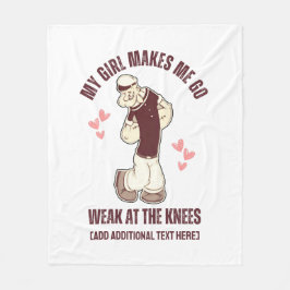 Manta Polar POPEYE Weak En El Día de San Valentín Divertido De