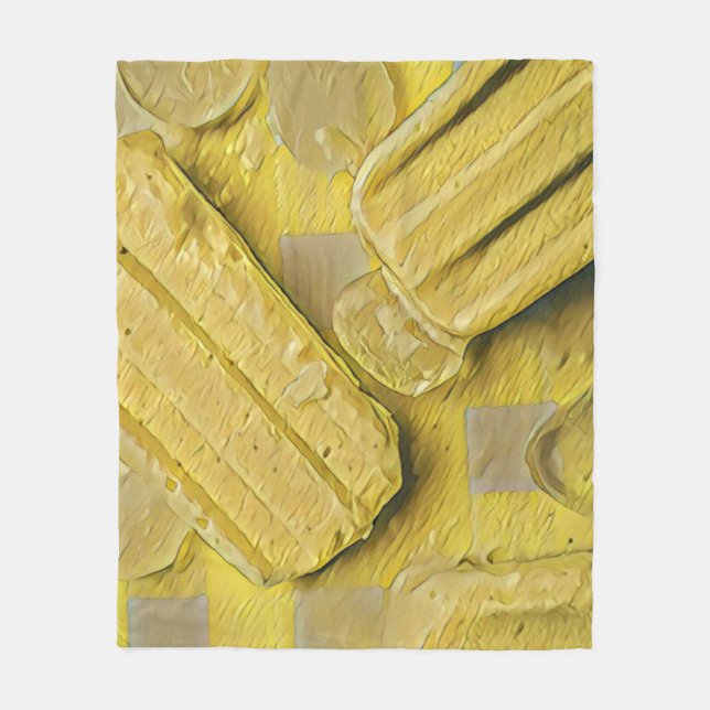 Manta Polar Popsicas de helado amarillo (Anverso)