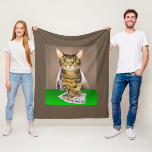 Manta Polar Póquer de juego de gatos en tablas