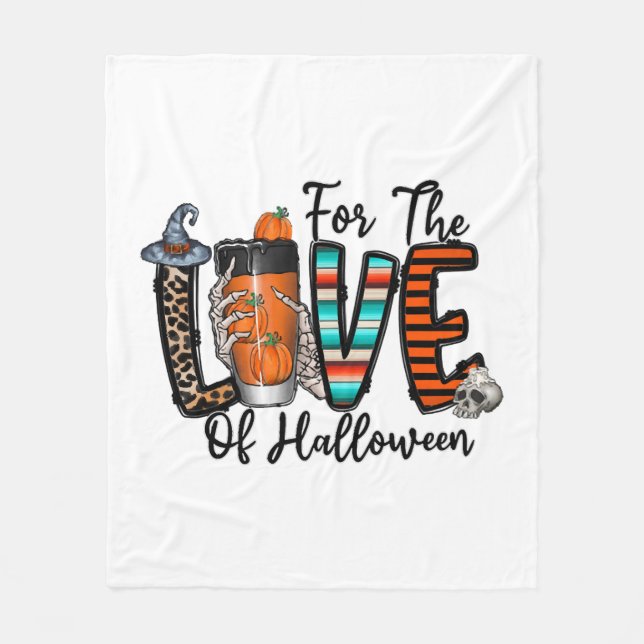 Manta Polar Por El Amor De Halloween (Anverso)