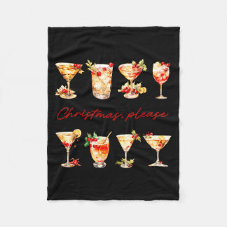 Manta Polar Por favor Navidad Colas de Navidad Vintage Niñas M