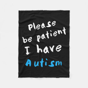 Manta Polar Por Favor Sé Paciente Y Tengo Autismo