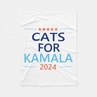 Manta Polar Por Kamala Harris 2024 Gato sin Niños Lady Jd Vanc