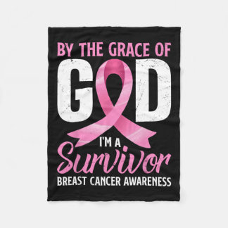 Manta Polar Por la gracia Dios I#39;m Un sobreviviente de cánc