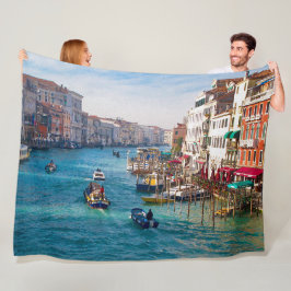 Manta Polar POR LA MAÑANA EN EL GRAN CANAL Gran Fleece Blanket