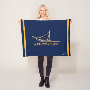 Manta Polar Portadora postal de Alaska Dog Sled