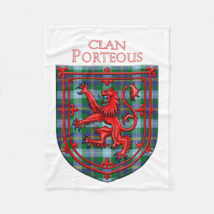 Manta Polar Porteous Tartan Scottish Plaid Lion Rampant