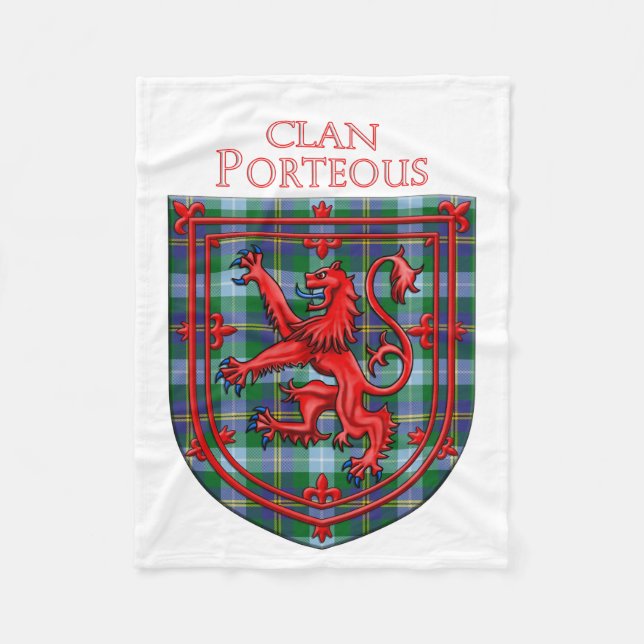 Manta Polar Porteous Tartan Scottish Plaid Lion Rampant (Anverso)