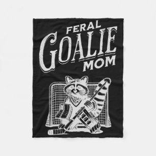 Manta Polar Portera Feral Retro Hockey Mamá Mapache Hockey Sob