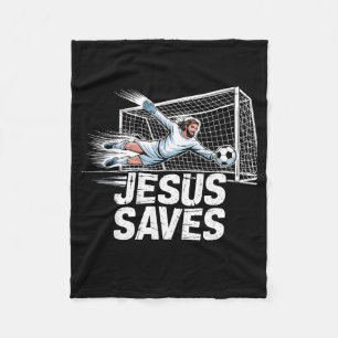 Manta Polar Portero de fútbol arquero Jesús salva cristiano
