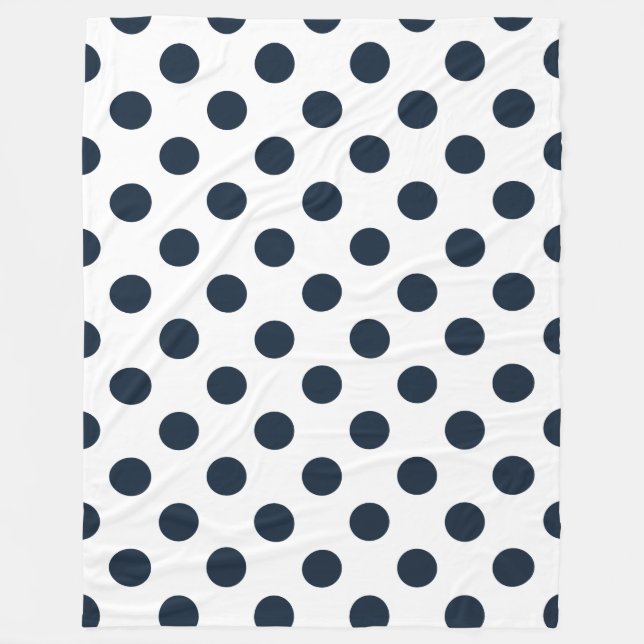 Manta Polar Pos de polka azul marino oscuro (Anverso)