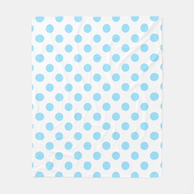 Manta Polar Pos de polka azul y blanco (Anverso)