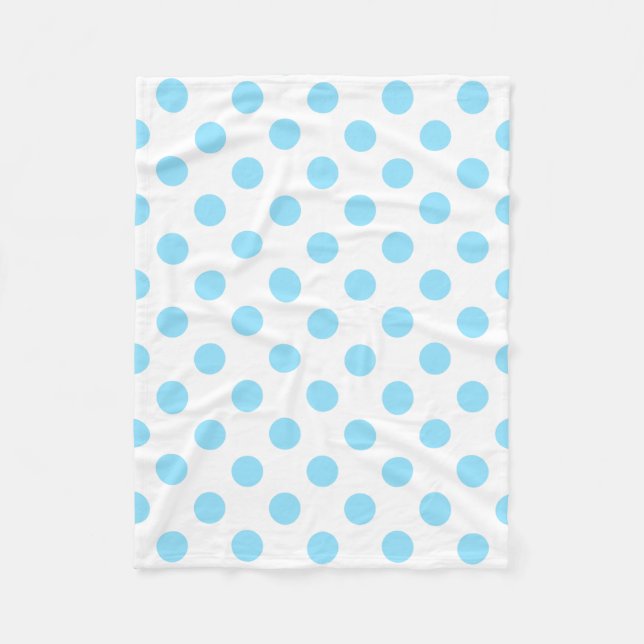 Manta Polar Pos de polka azul y blanco (Anverso)