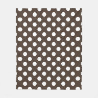Pos de polka blanca en marrón