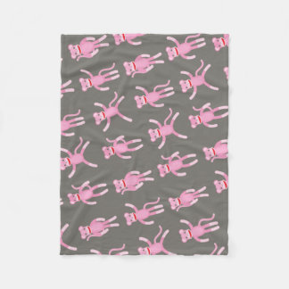 Manta Polar Posando monos Pink Sock