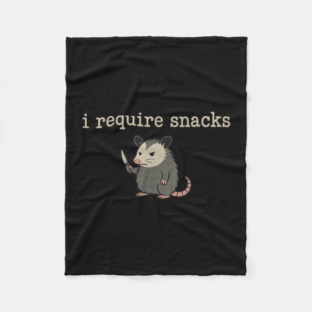 Manta Polar Possum I Requiere Snacks (Anverso)