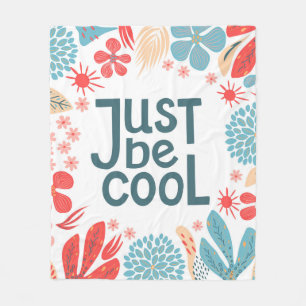 Manta Polar Postcard, sólo ser cool, motivar cita, letterin