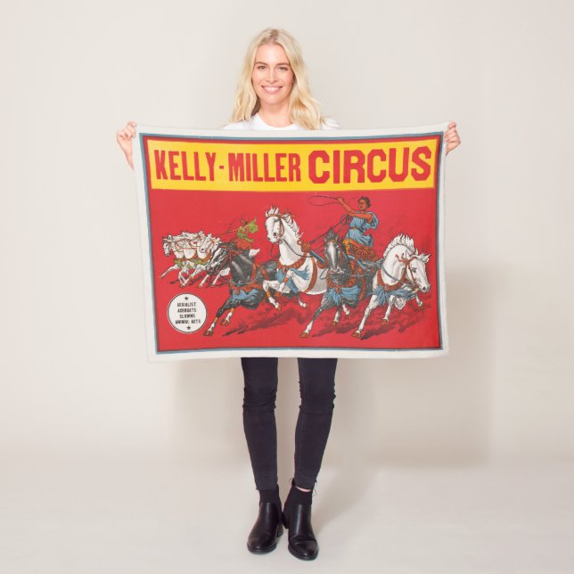 Manta Polar Poster Circular De Dos Hombres En Carreras De Carr (In situ)