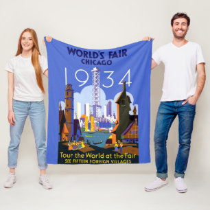 Manta Polar Poster de la Feria Mundial de Chicago 1934