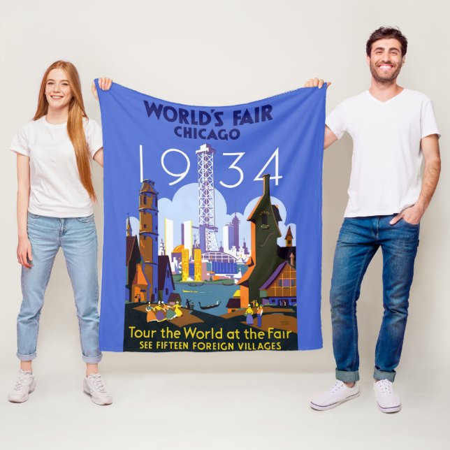 Manta Polar Poster de la Feria Mundial de Chicago 1934 (In situ)