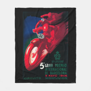 Manta Polar Poster de la motocicleta de 5 Gran Premio