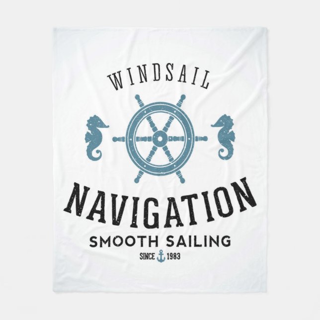 Manta Polar Poster de la navegación de Windsail (Anverso)