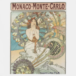 Manta Polar Poster de Mont-Carlo por Alphonse Mucha