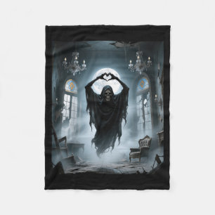 Manta Polar Póster de terror de fantasma divertido con corazón
