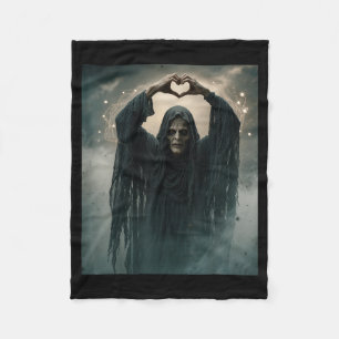 Manta Polar Póster de terror de fantasma divertido corazón man
