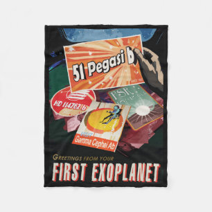 Manta Polar Poster del espacio retro-Exoplanet Discovery 51 Pe