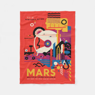 Manta Polar Poster del Espacio Retro - Programa de Exploración