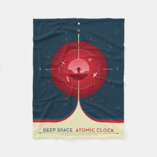 Manta Polar Poster del reloj atómico del espacio profundo, ver