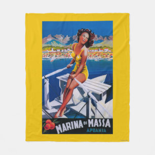 Manta Polar Poster del viaje del puerto deportivo de Massa