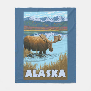Manta Polar Poster del viaje del vintage del agua potable de