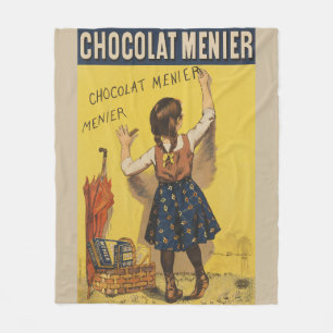 Manta Polar Póster francés vintage de Chocolat Menier arte de 