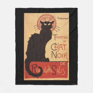 Manta Polar Poster Noir del promo del gato negro de la