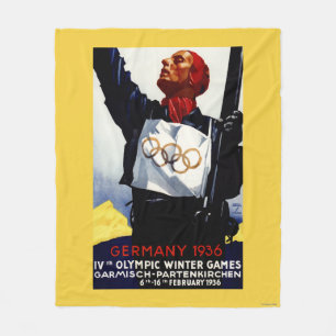 Manta Polar Poster olímpico del anuncio de 1936 juegos del