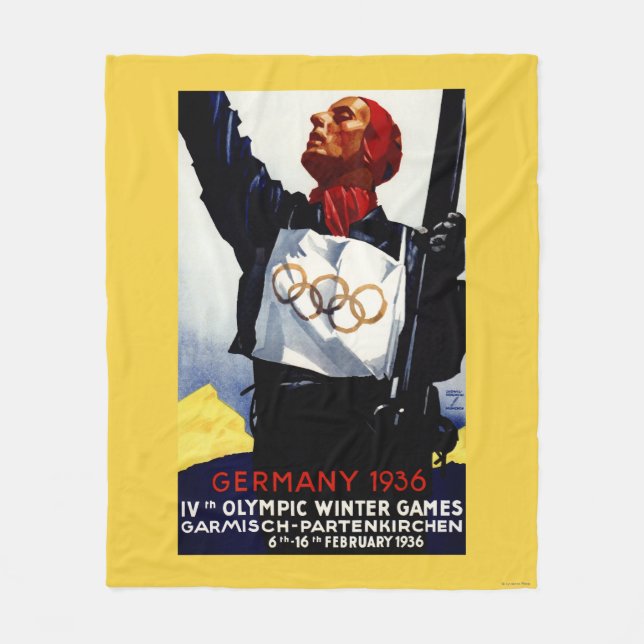 Manta Polar Poster olímpico del anuncio de 1936 juegos del (Anverso)
