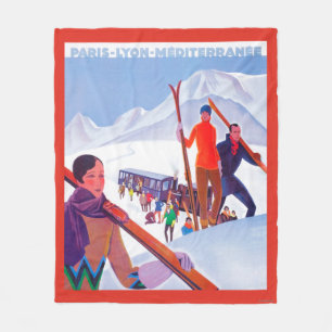 Manta Polar Poster promocional ferroviario de PLM
