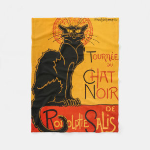 Manta Polar Poster Steinlen Halloween de Black Cat Vintage
