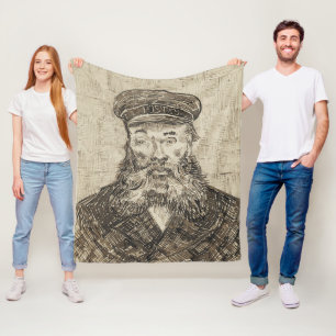 Manta Polar Postman Joseph Roulin (Esbozo Sepia) (de van Gogh)