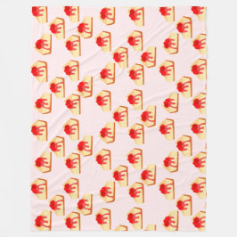 Manta Polar Postre de queso de cereza