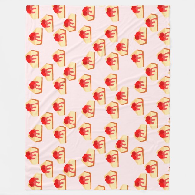 Manta Polar Postre de queso de cereza (Anverso)