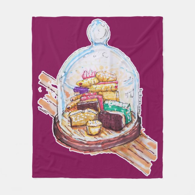 Manta Polar Postres bajo la cúpula de vidrio (Anverso)