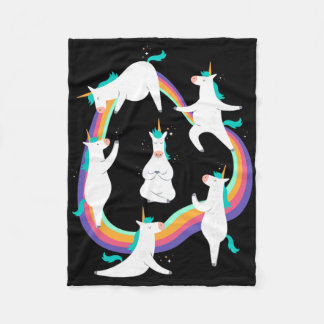 Manta Polar Posturas de Saludo al Sol de Yoga de Unicornio Arc