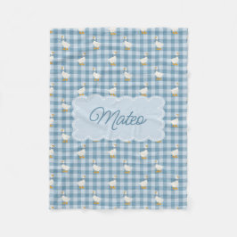 Manta Polar Powder Blue Gingham Goose Buffalo Check Custom Nam