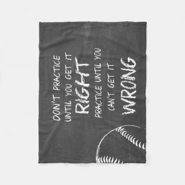 Manta Polar Práctica Motivacional de Béisbol (Anverso)